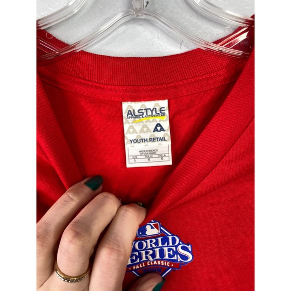 Vintage Youth Philadelphia Phillies MLB 2008 World Series T-Shirt, SZ L - Picture 2 of 3